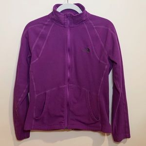 The North Face purple zip-up fleece